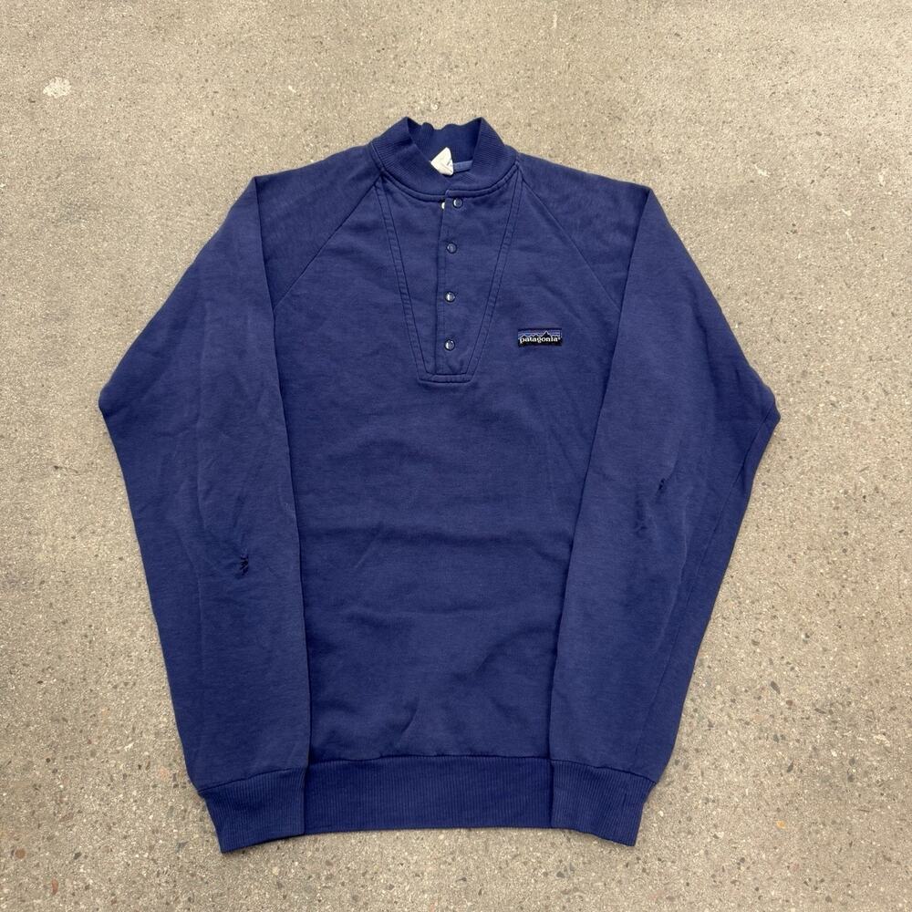 Vintage 80s Patagonia Snap Pullover Sweatshirt Size US Medium